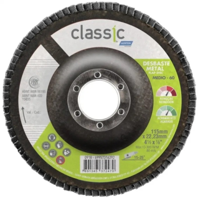 Disco Flap Norton Classic P60 4.1/2X7/8 