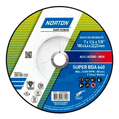 Disco Desbaste Super BDA640 180X6.4X22.23 Norton