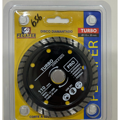 Disco Diamantado Turbo Pro 110X20mm Pega+ 
