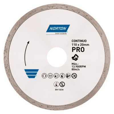 Disco Diam Pro Continuo 110X20 Norton