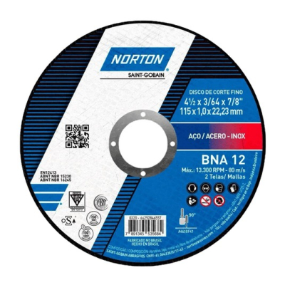 Disco Corte 4.1/2''X3/64X7/8'' Norton BNA 12